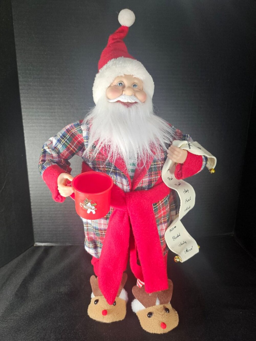 Enchanted Forest 18 Inch Jolly Jammies Santa Claus Tabletop Figure